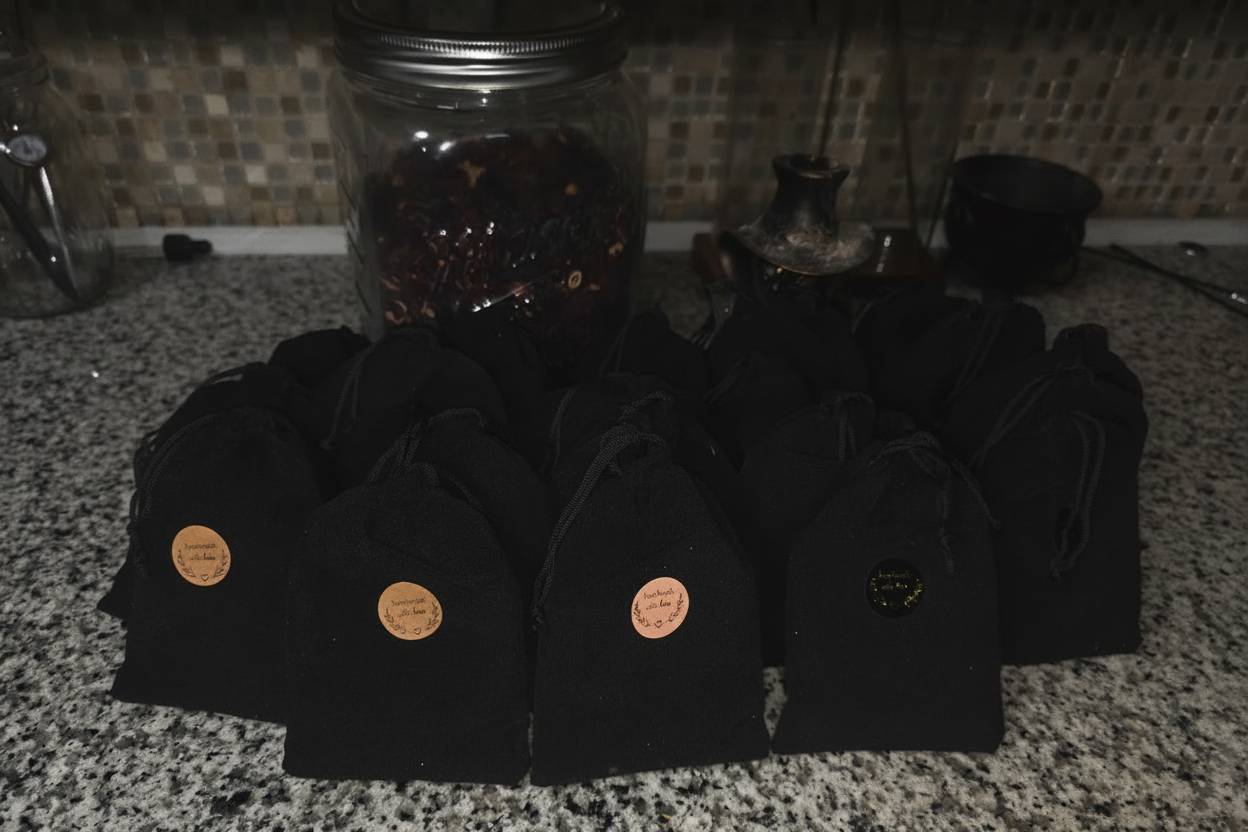Moon & Mother Large Velvet Ritual Spell Bags — Full Collection